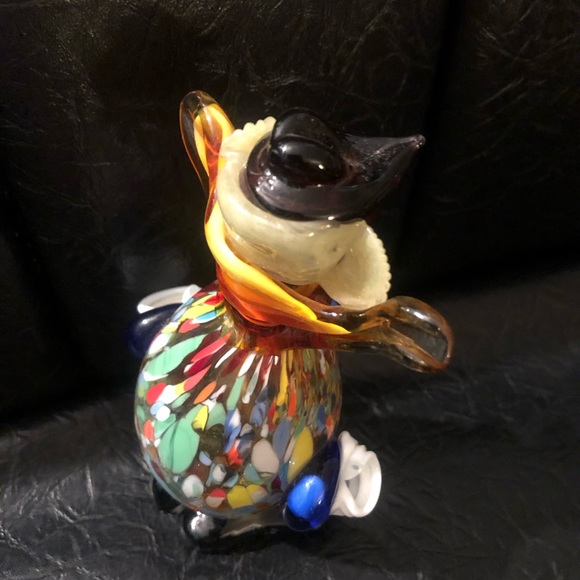 2669 Vintage Murano Italy Art Glass Clown Original Murano Sticker - Picture 10 of 14